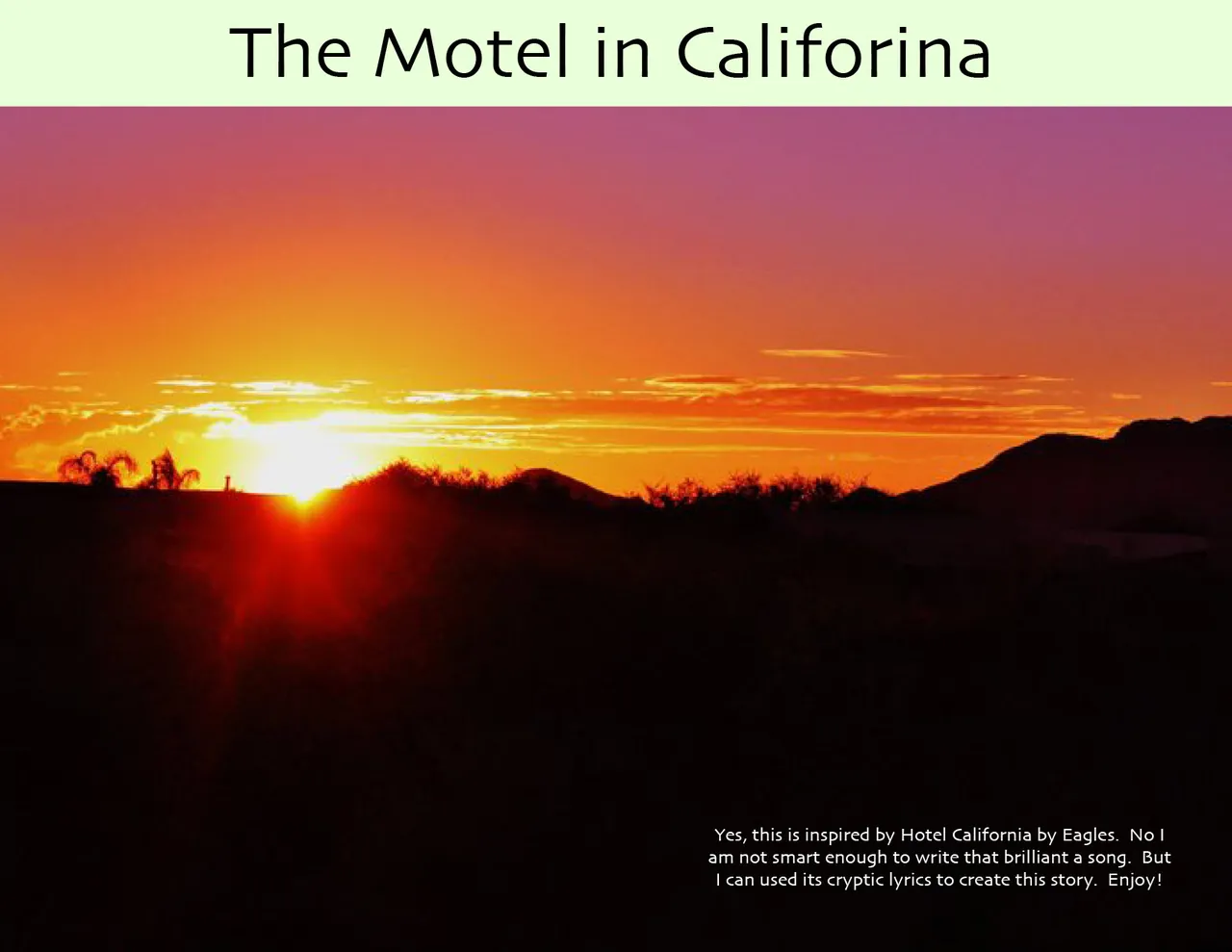 The Motel in Califorina page 1 full