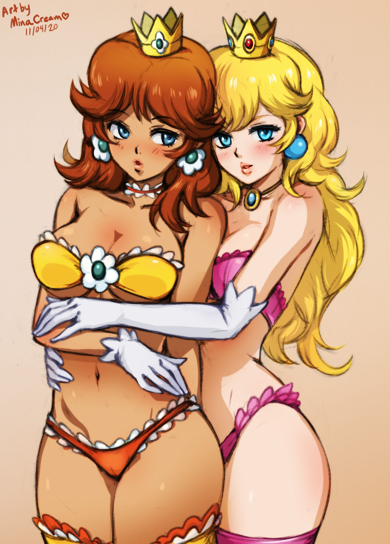 Peach x Daisy Halloween page 2 full