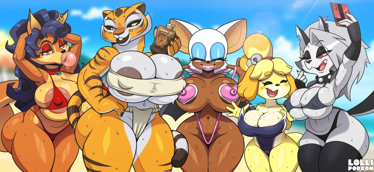 Furry waifus at the beach page 1 full
