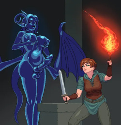 Adventurer fucked by futa dragonlady