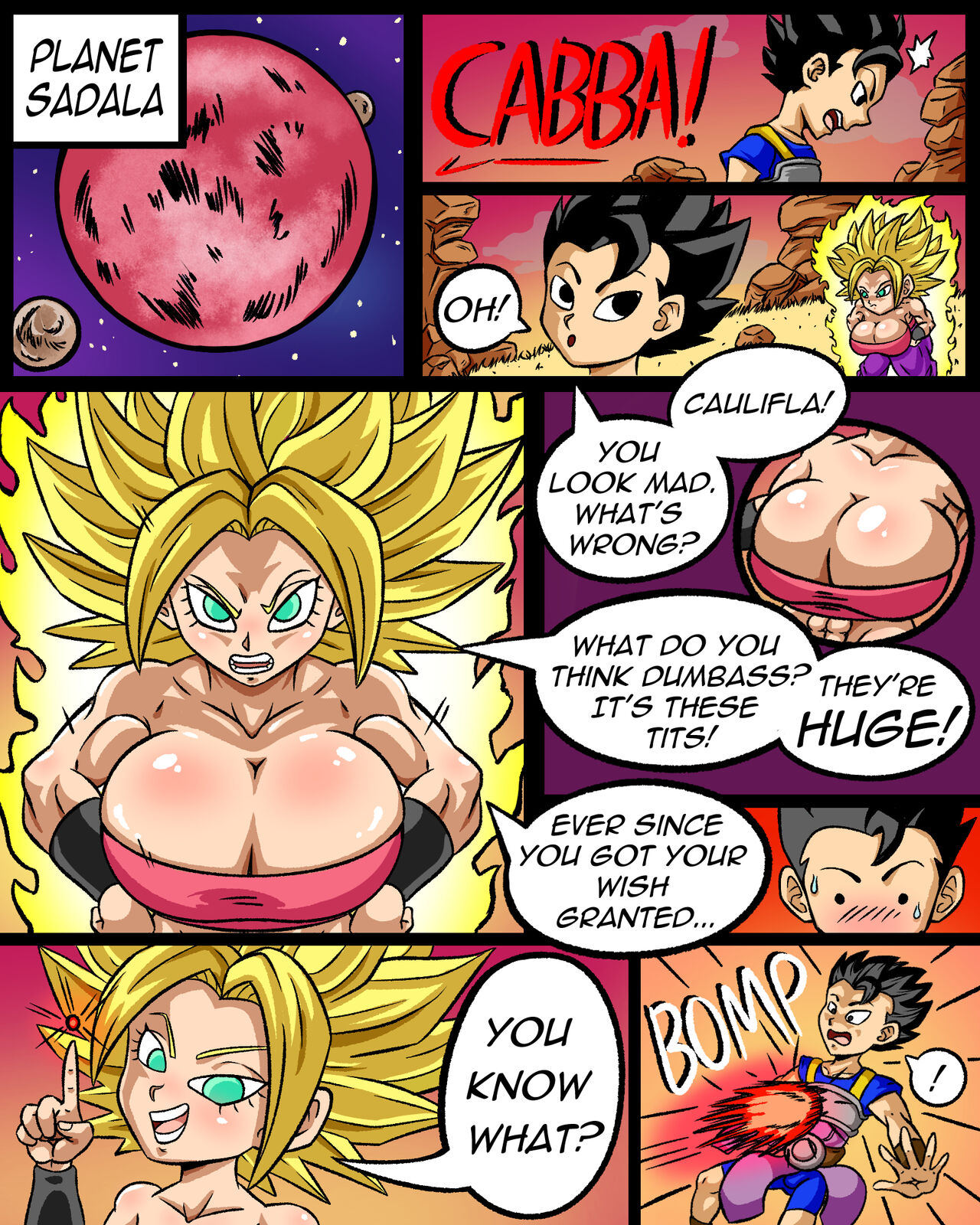 Caulifla x Cabba minicomic page 1 full