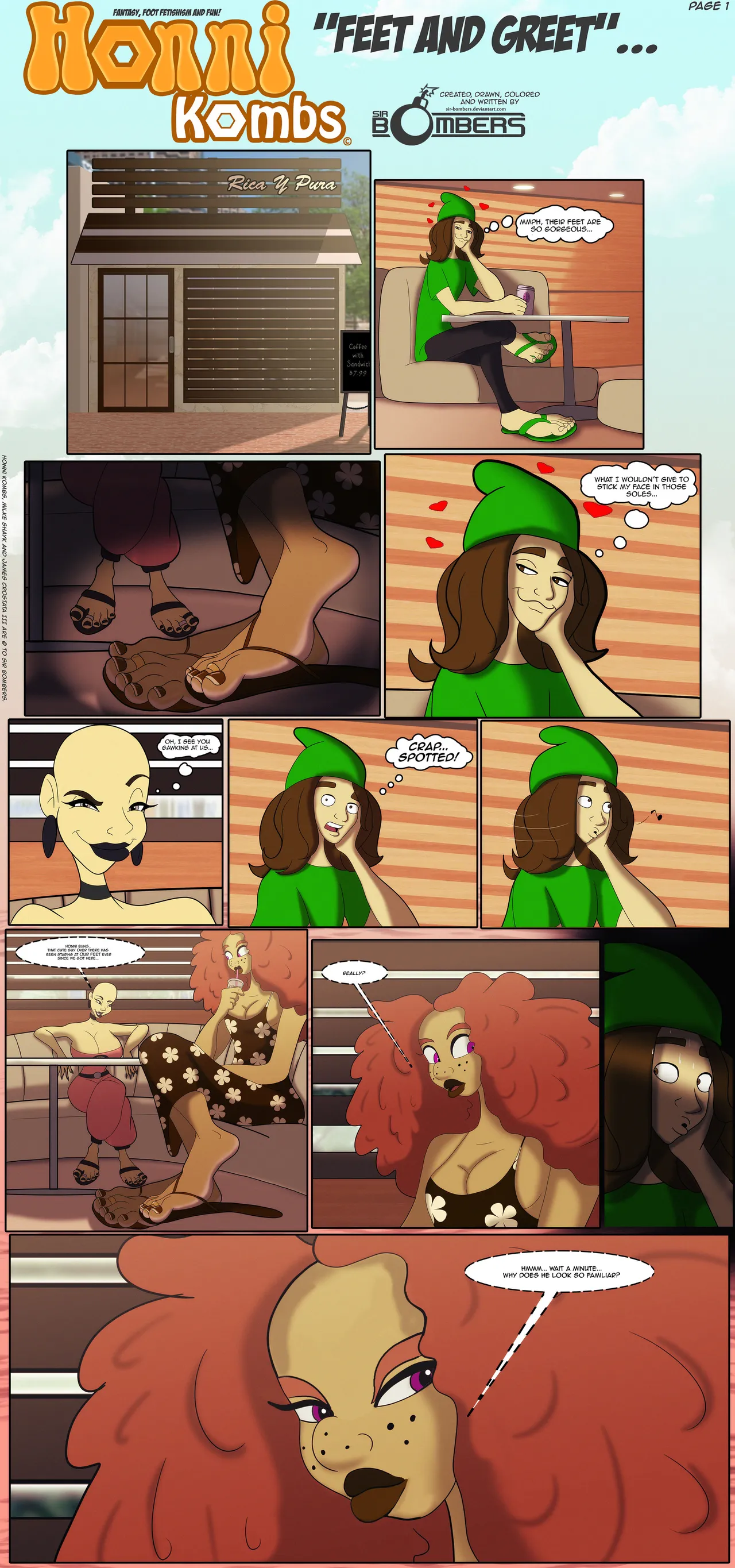 Honni Kombs - 'Feet and Greet' page 1 full
