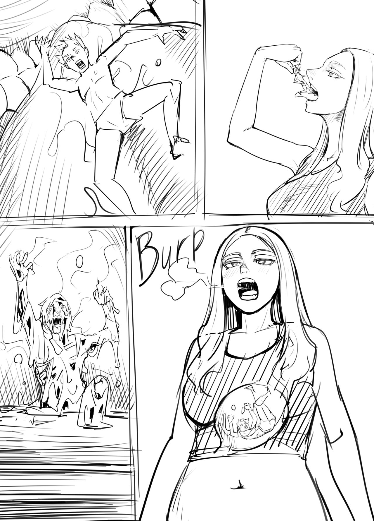 Vore And Scat Themed Short Sketch Manga page 1 full