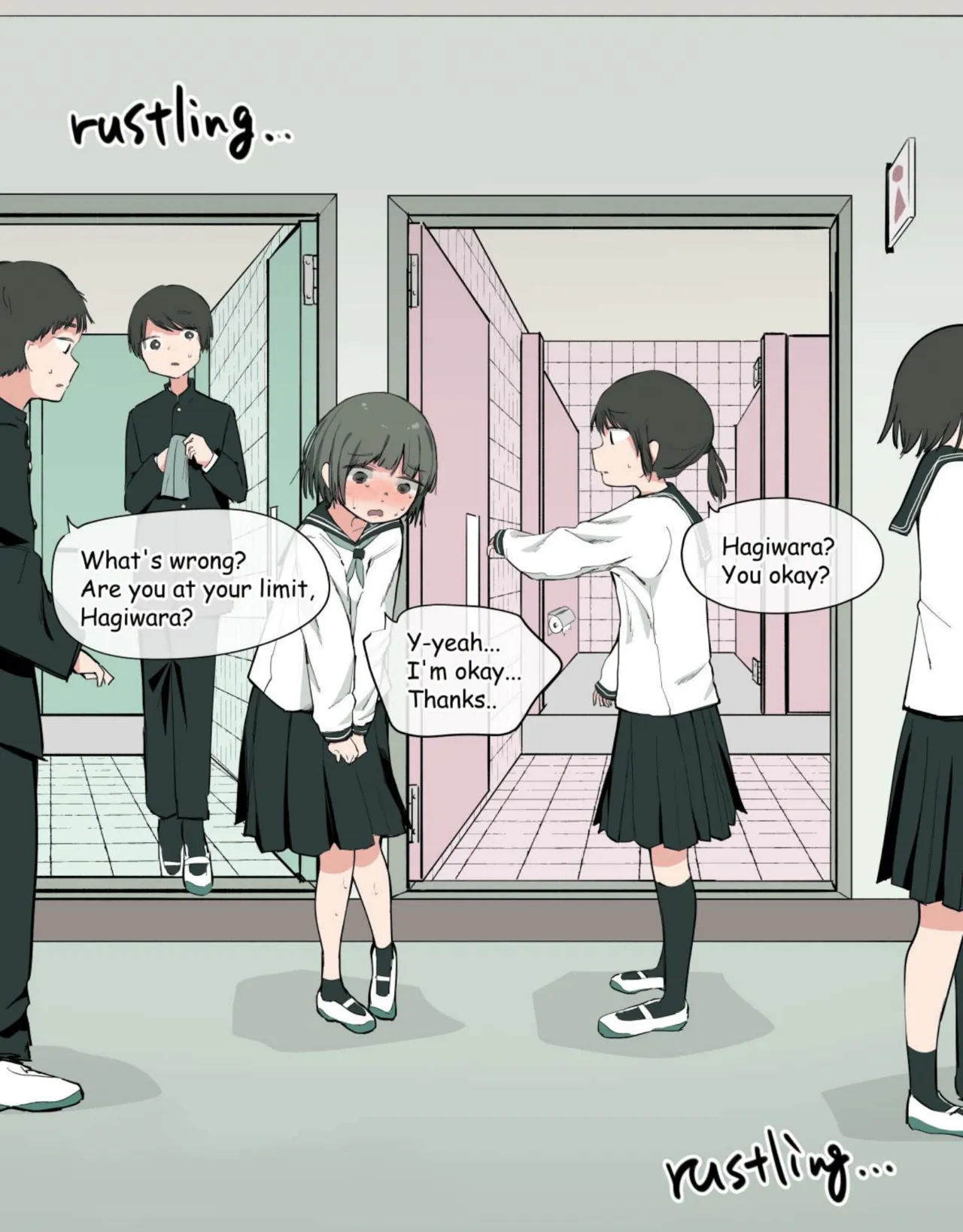 Marumie no Toire o Tsukau Onnanoko I A girl using a toilet that is completely visible page 1 full