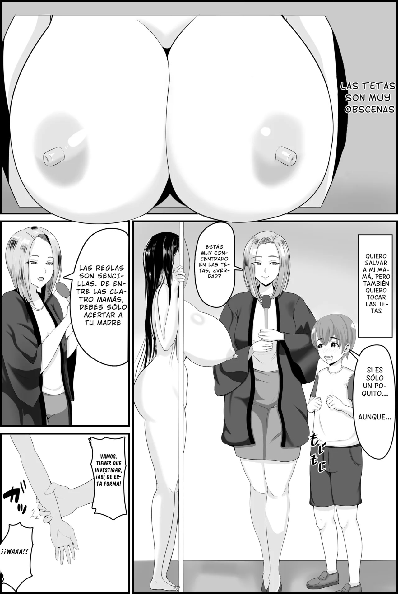 Kyonyuu Kyojiri Mama o Tasuketa Kereba Mama no Hadaka Atete Mite page 10 full