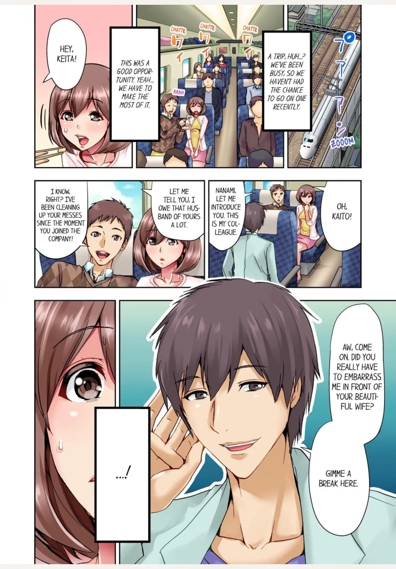 Kekkon 3-Nen Me no Tsuma wa, Shain Ryokou Chuu ni Otto no Yoko de Netorareru! 1 | Netorare With a Busty Wife on a Company Trip 1 page 3 full