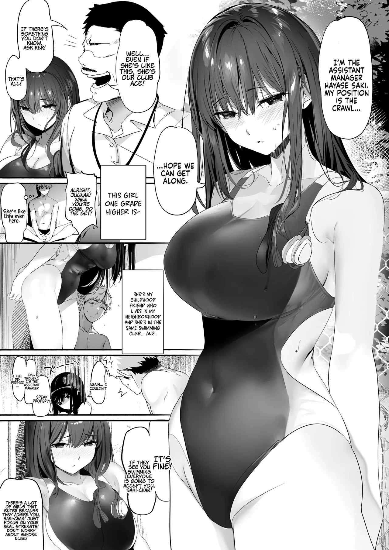 Suieibu no Seisokei Osananajimi ga DQN ni Moteasobareru Ichibushijuu | The Whole Story of My Neat Childhood Friend in the Swimming Club Being Toyed With by a Dumbass page 5 full