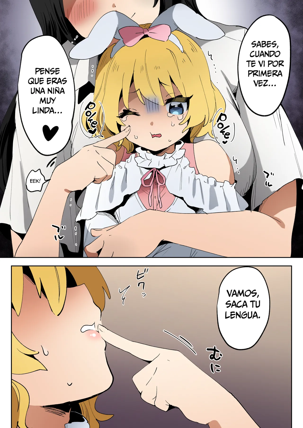 skeb Yuri Ecchi Manga | La Loli Fugitiva y la Onee-san Futanari page 8 full