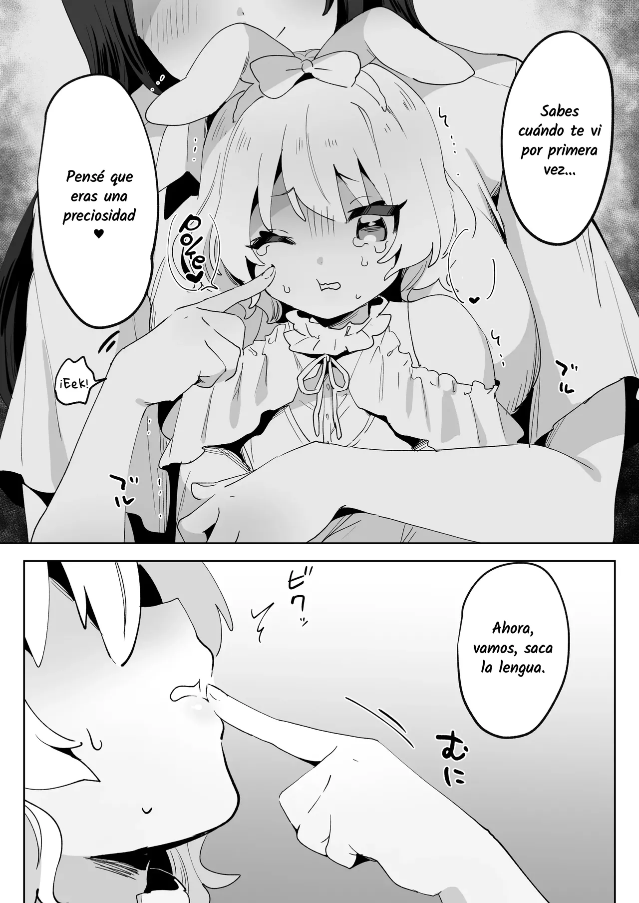 skeb Yuri Ecchi Manga | La Loli Fugitiva y la Onee-san Futanari page 8 full