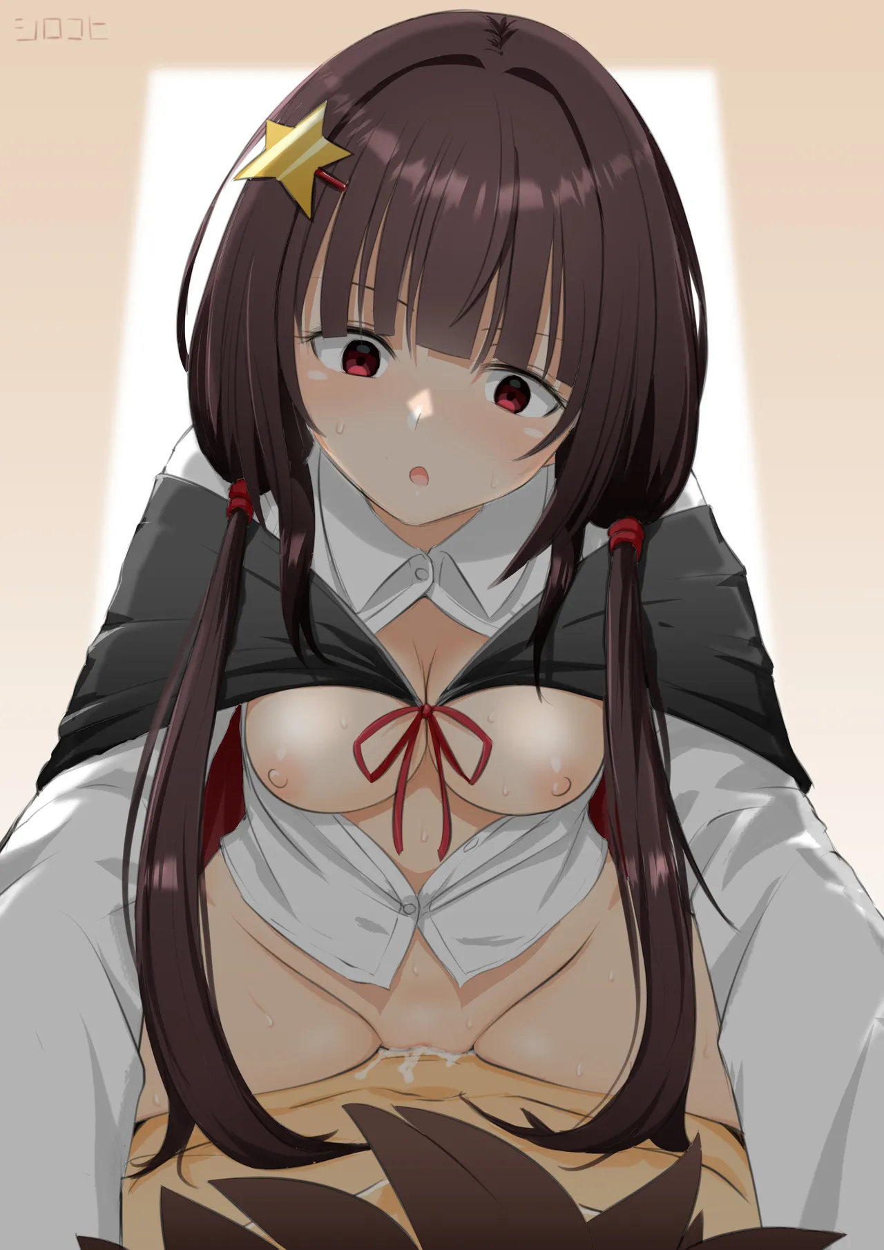大人こめっこにお仕置き杭打ちピストン騎乗位されるカズマさん page 8 full